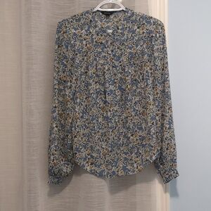 Blue Floral Blouse